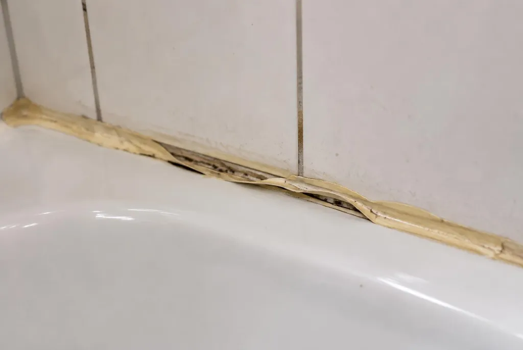 Kitbedrijf Cothen – loslatende kit naast het bad
